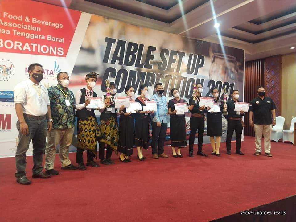 IFBEC NTB Gelar Table Set Up Competition, STP Mataram Ungguli Poltekpar Lombok