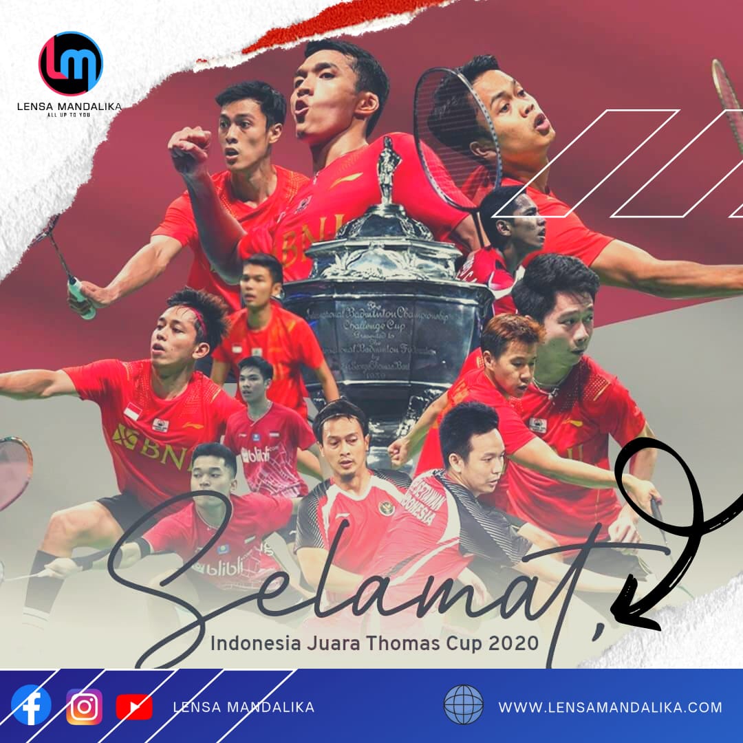 Kalahkan China 3-0, Indonesia Juara Thomas Cup setelah 19 tahun penantian