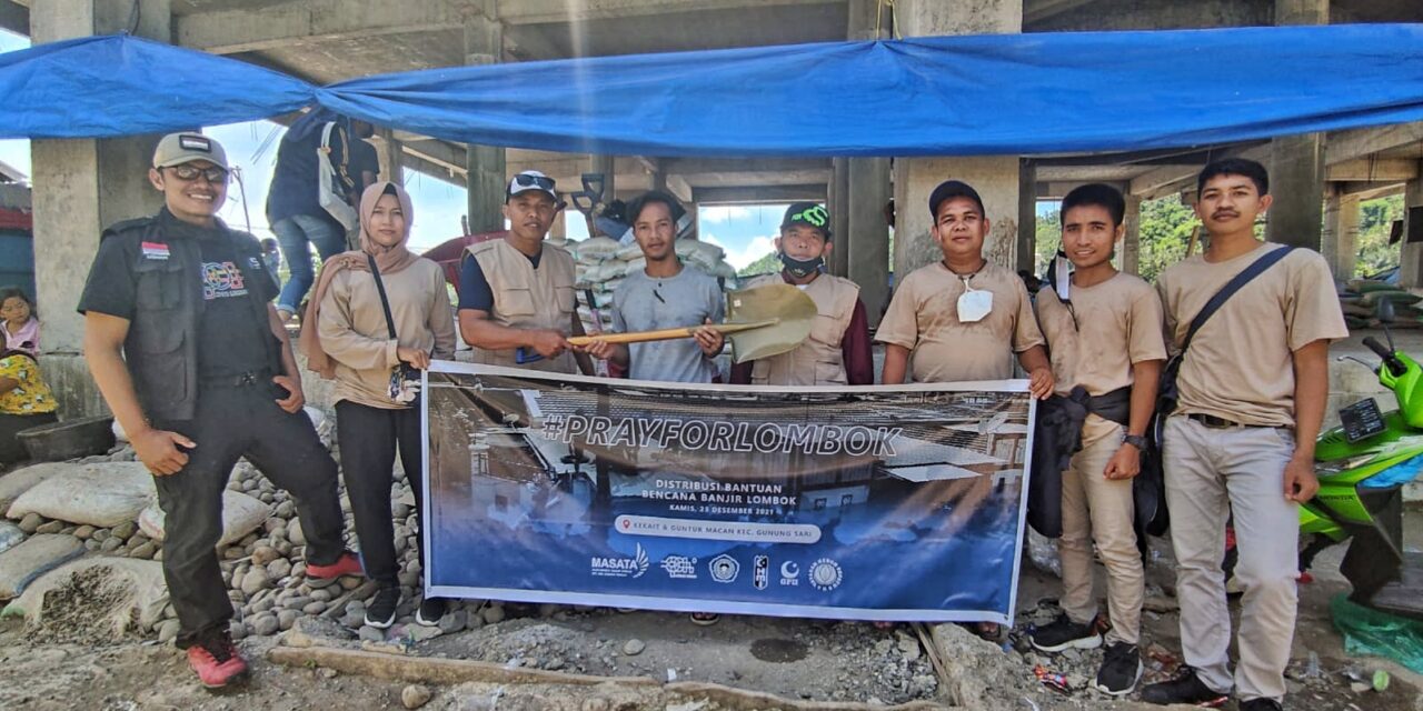 Peduli Banjir Lombok, MASATA dan KPOTI Lombok Tengah Salurkan Donasi