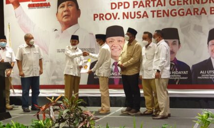 SAH! Bupati Lombok Tengah Lalu Pathul Bahri Jadi Ketua DPD Gerindra NTB