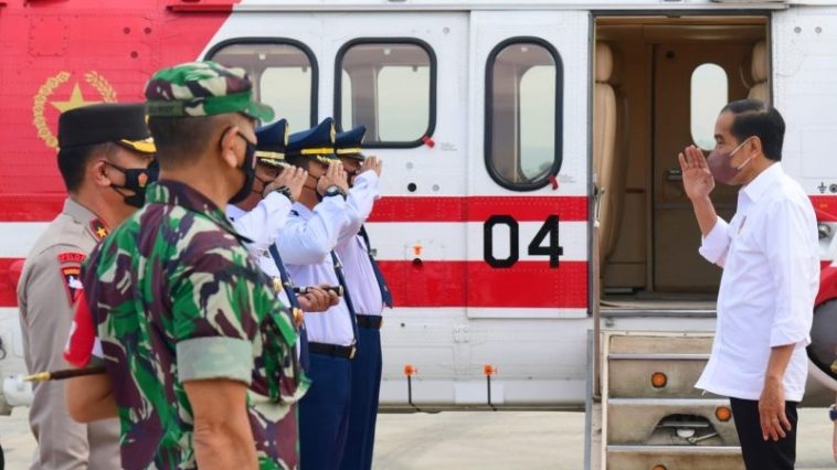 Dari Lombok Presiden Jokowi naik Heli ke KSB, Resmikan Bendungan Bintang Bano