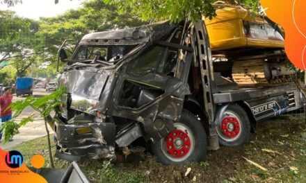 Rem BLong, Truck  Alat Berat Ringsek Hantam Pohon di Batujai