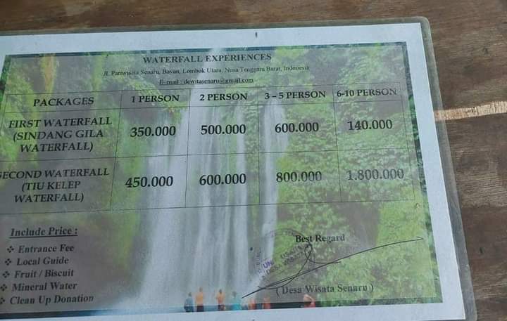 Kades Senaru sesalkan ada Oknum jual Paket Wisata Air Terjun Ratusan-Jutaan Rupiah