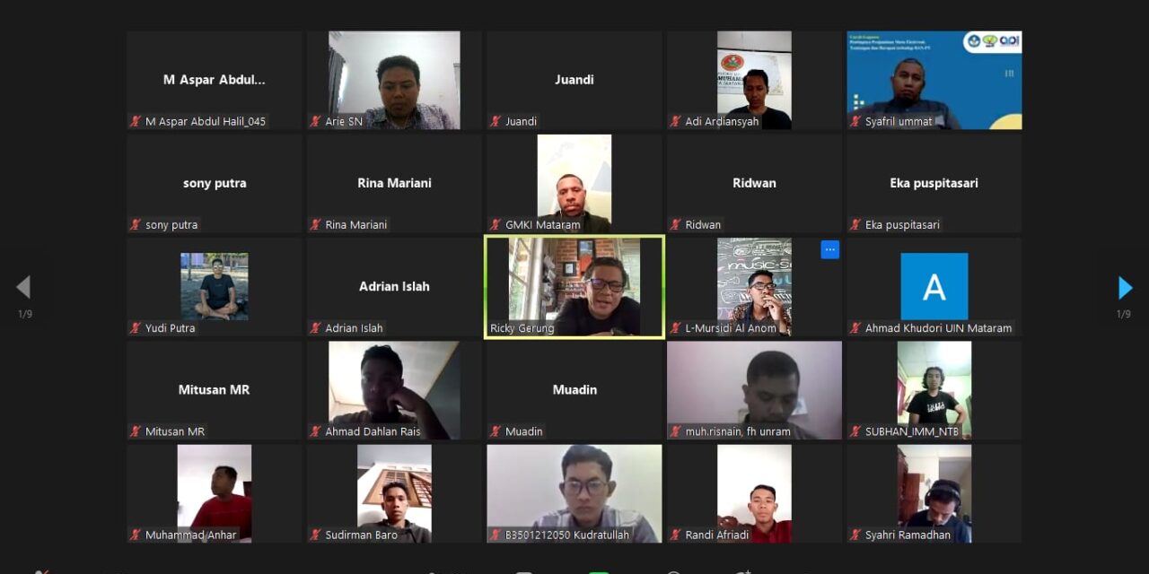 Aliansi Mahasiswa dan Masyarakat NTB Adakan Konsolidasi Akal Sehat Bersama Rocky Gerung