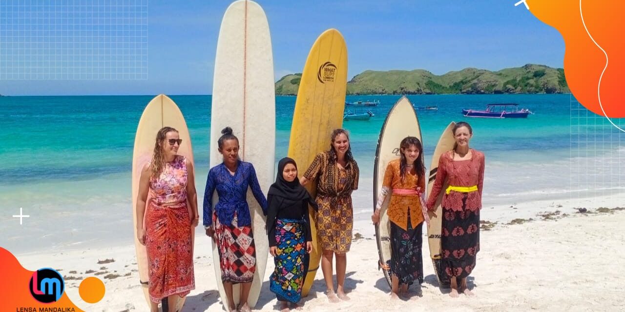 Peringati Hari Kartini, Surfer Girls di Lombok berselancar pakai Kebaya dan kain batik