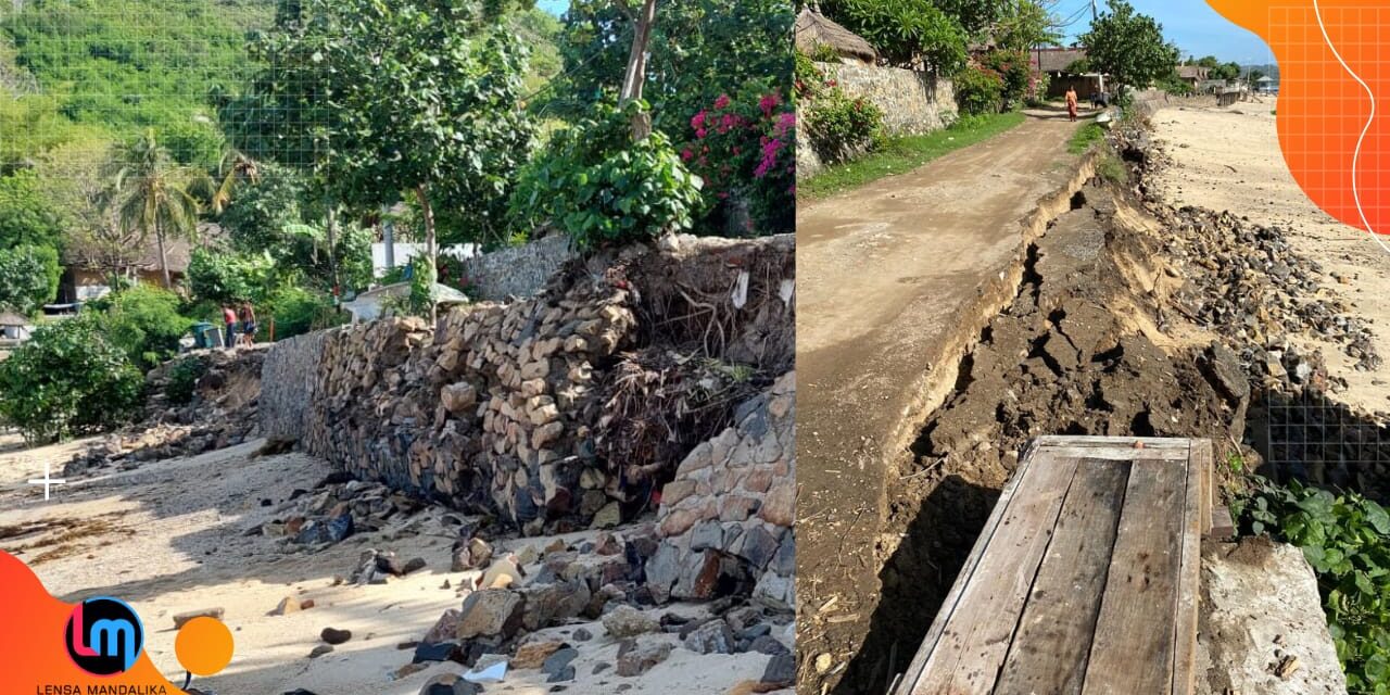 Abrasi di Pantai Gerupuk, Warga Khawatir akses jalan terputus