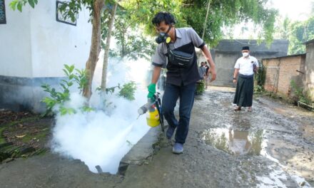 Tanggap laporan warga, Pemdes Segala Anyar lakukan fogging cegah DBD