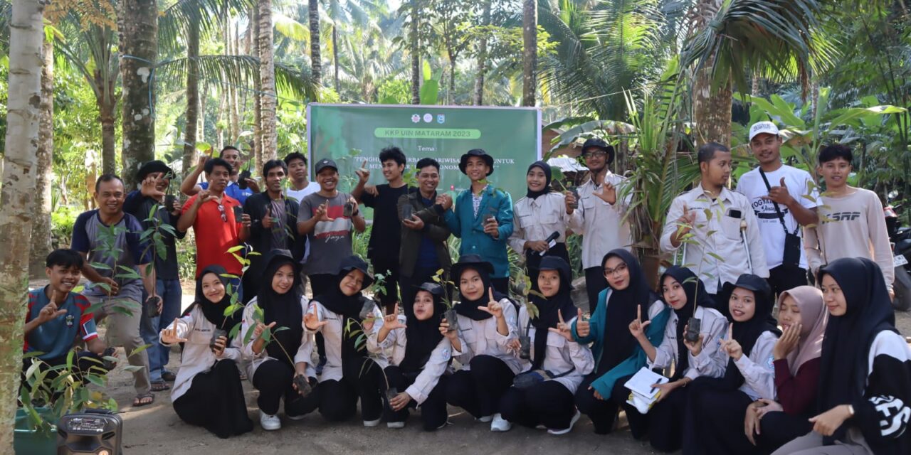 Pemdes Taman Sari Gandeng Mahasiswa Lakukan Penghijauan di Kawasan Bendungan Medas