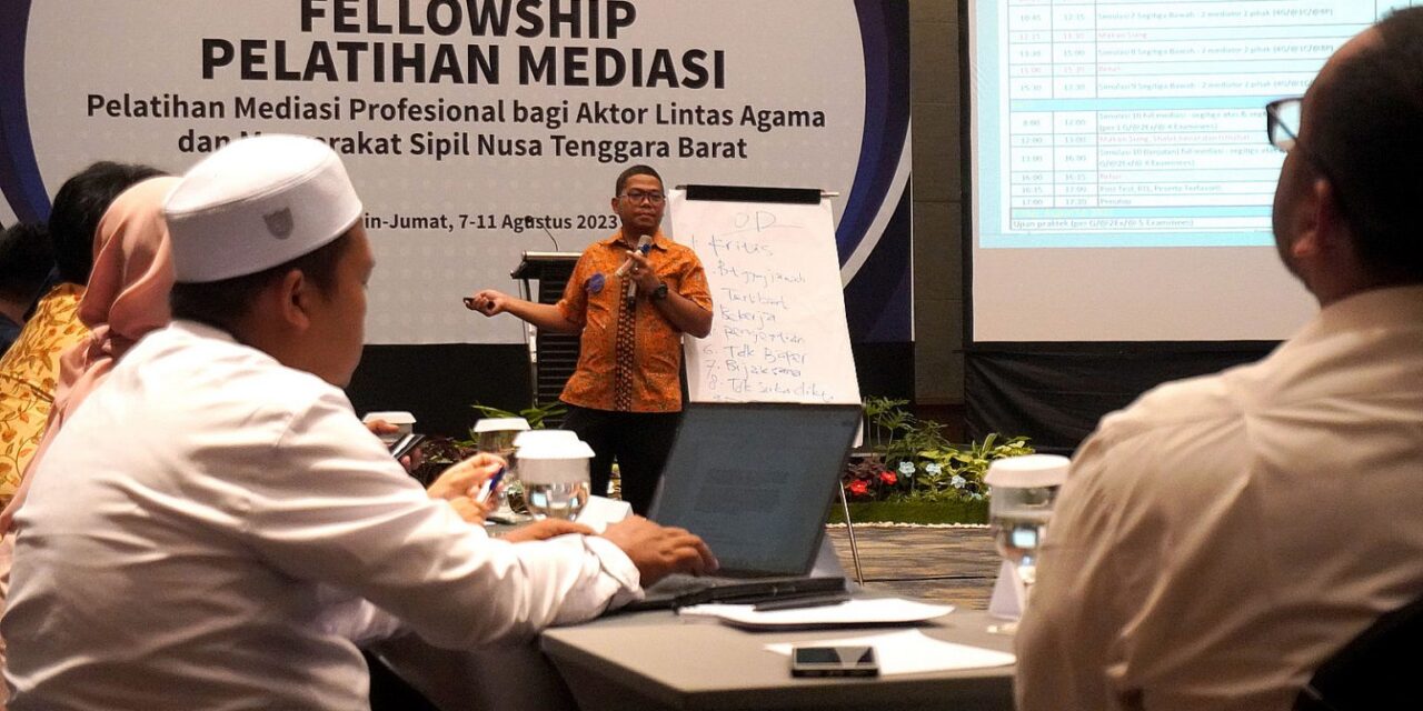 PUSAD Paramadina Gelar Pelatihan Mediasi Bagi Aktor Lintas Agama di NTB