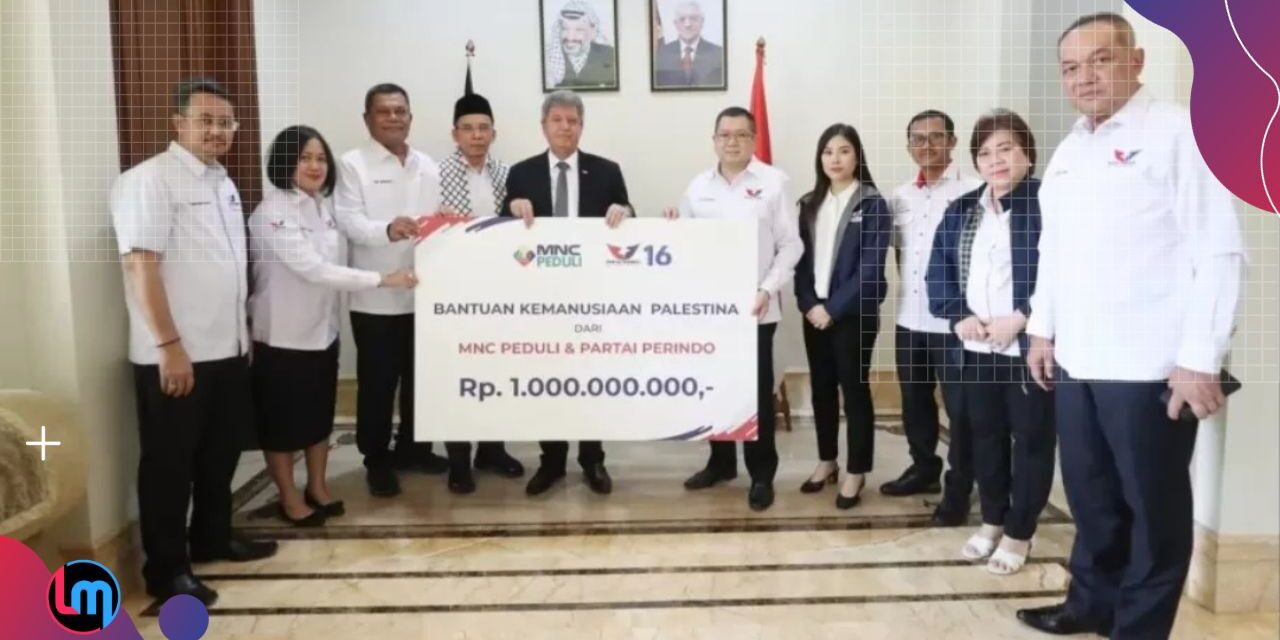 Aksi nyata Partai Perindo, Serahkan Bantuan Rp 1 Milyar ke Dubes Palestina