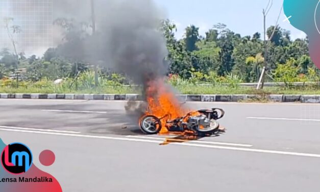 Motor Guru Honorer terbakar di Bypass Mandalika, terancam tak bisa sekolah lagi