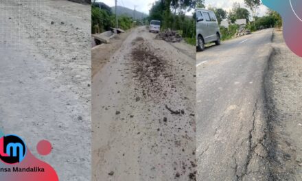 Baru Sebulan, Jalan 11 Milyar Pengembur – Mawun Rusak Imbas Galian C